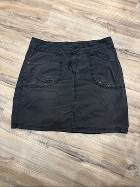 Black Casual Pocket Skirt